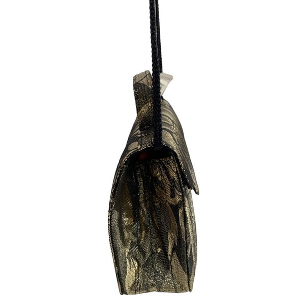 Epstein's Women's Gold Plant Canvas With Magnet Snap Crossbody Bag Sz S - NWT - Picture 6 of 13